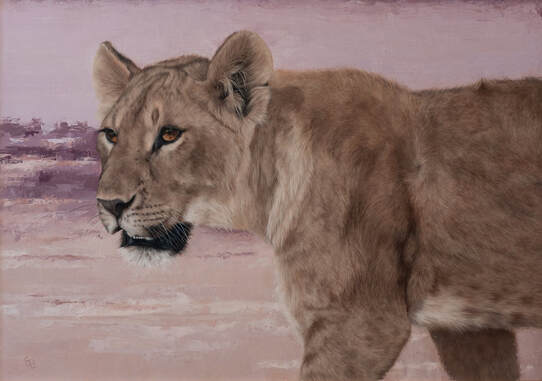 Wildlife oil painting, rhino oil painting, rhino painting, black rhino